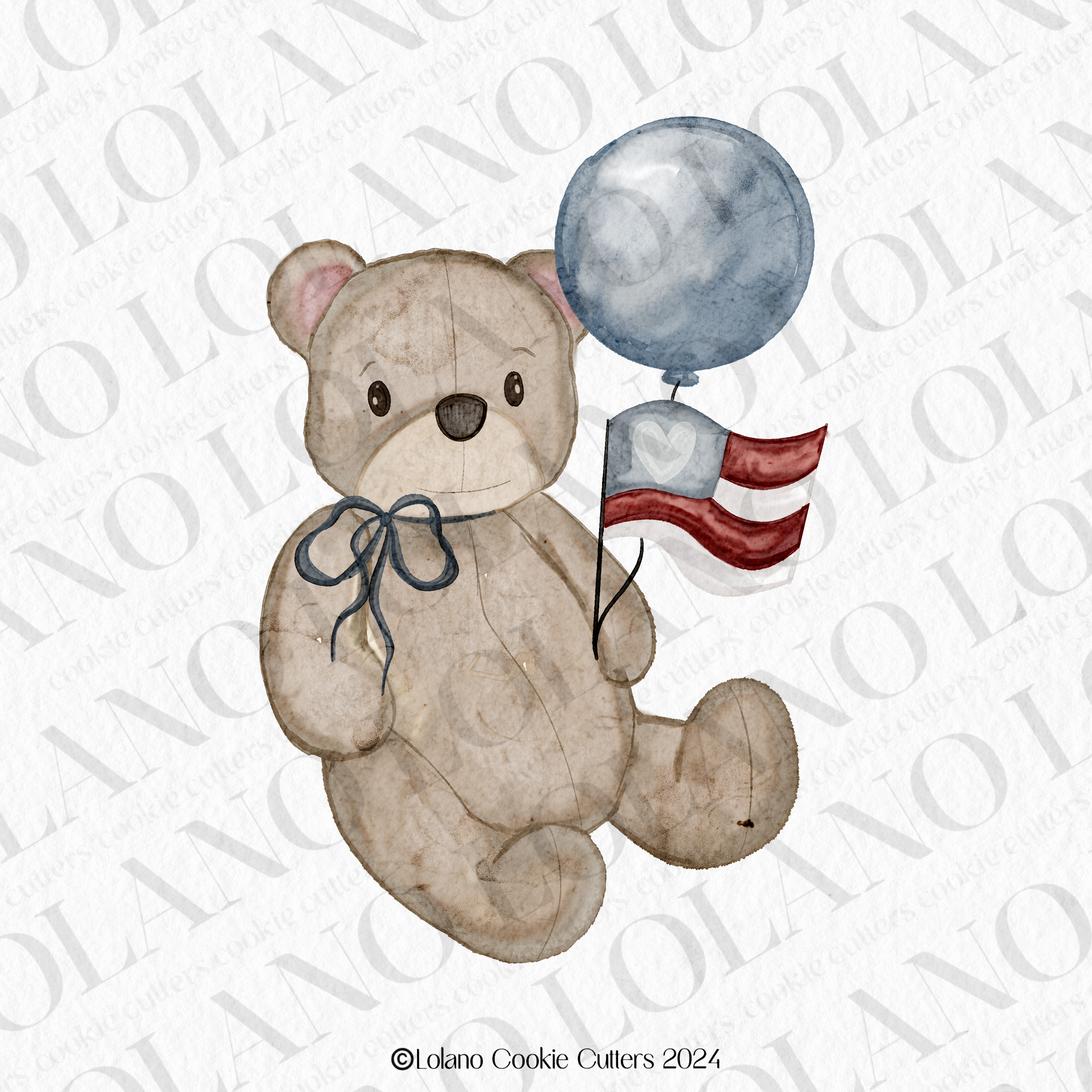 4th of July Teddy Bear Cookie Cutter
