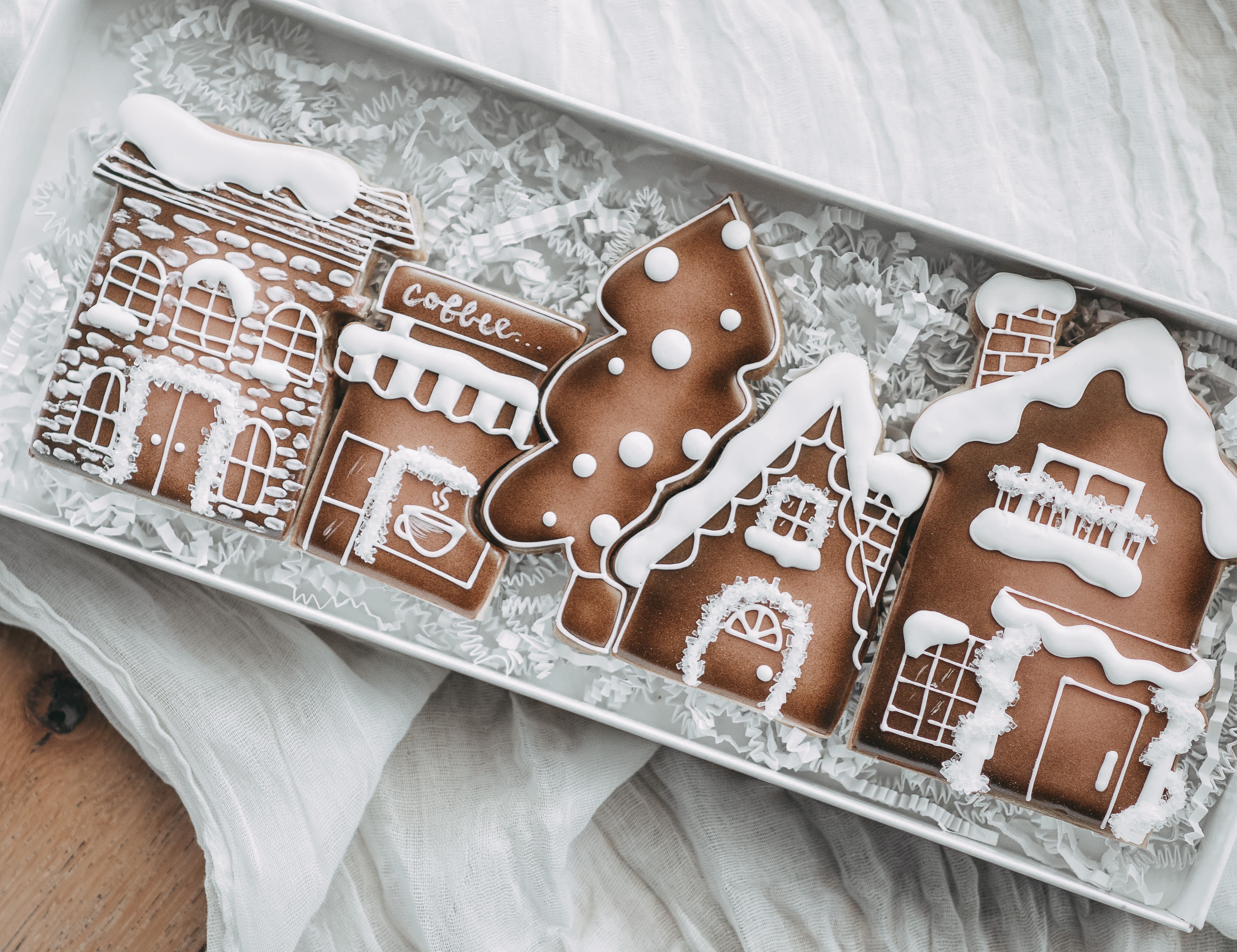BYO Christmas Village STL File Cookie Cutter set of 5