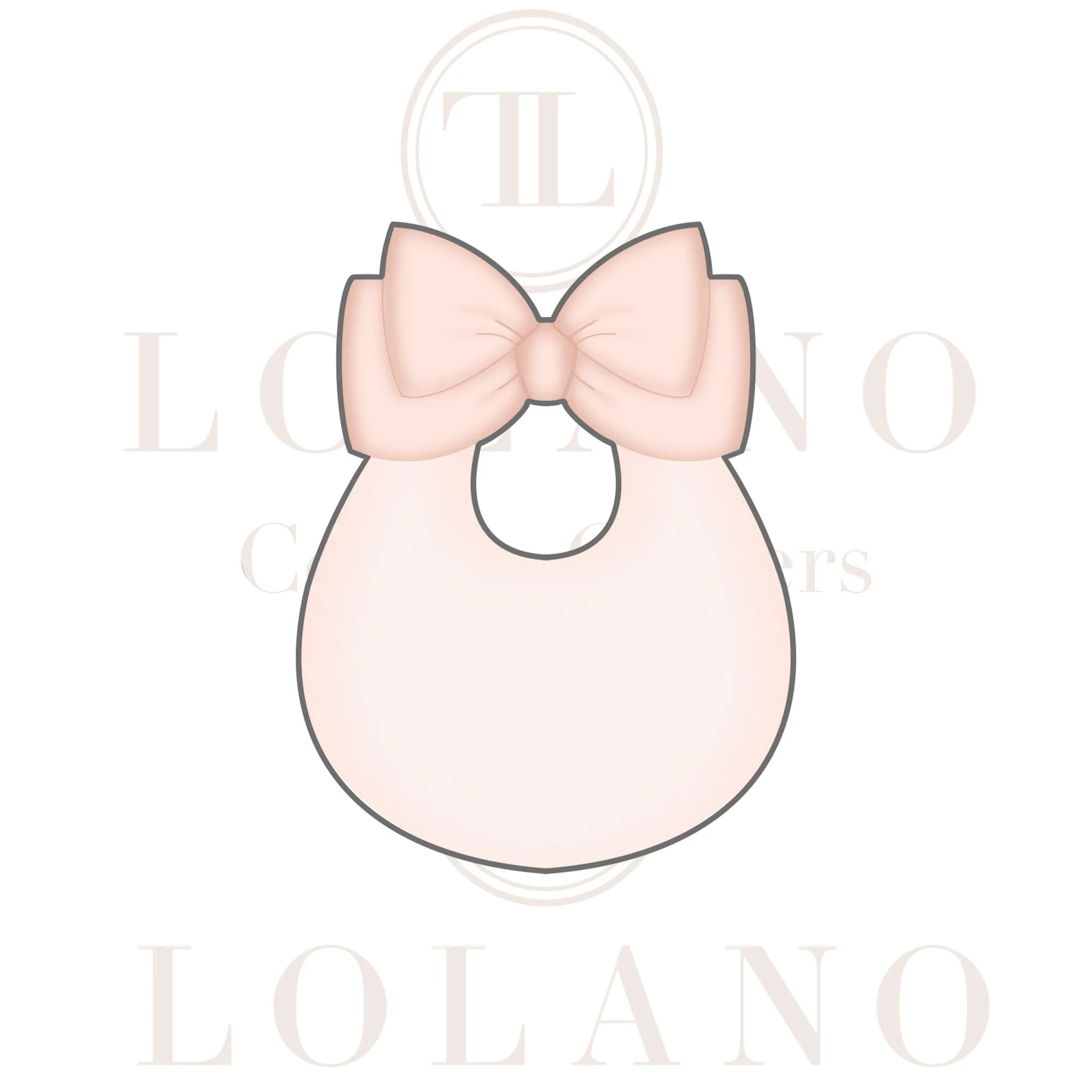 Baby bib with bow STL file