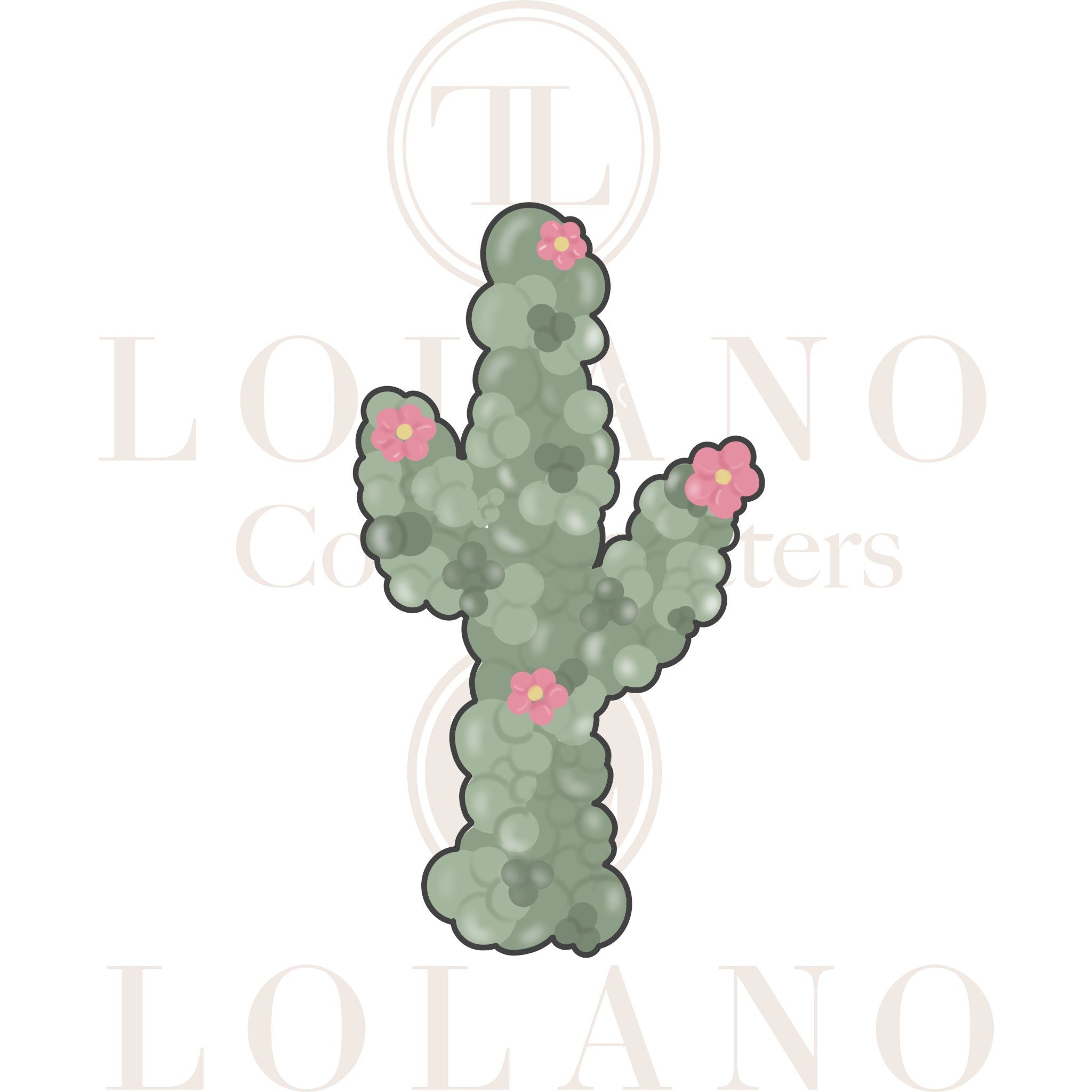 Balloon Garland Cactus Cookie Cutter