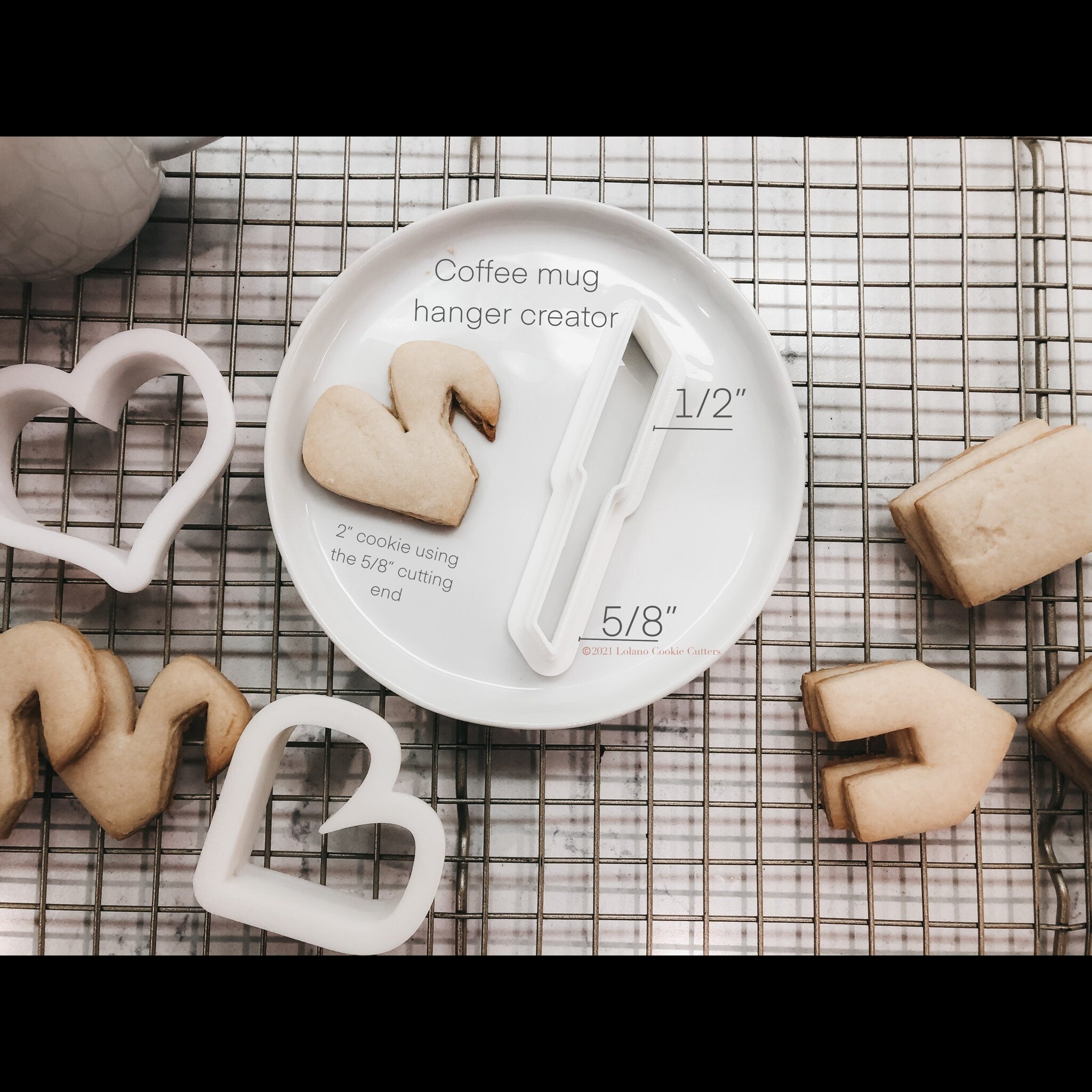 Coffee mug hanger cookie cutter creator