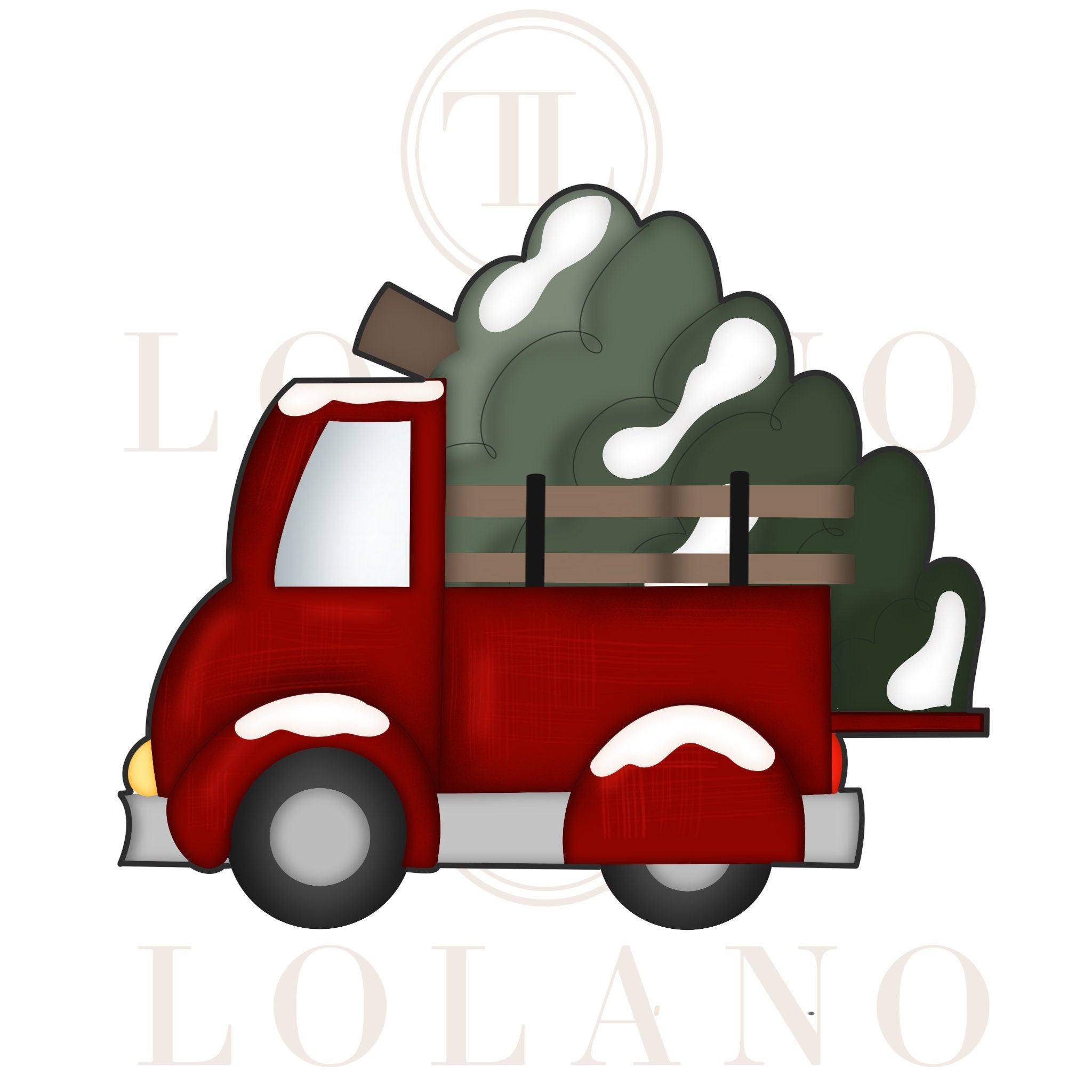 Christmas Vintage Truck with Tree Cookie Cutter