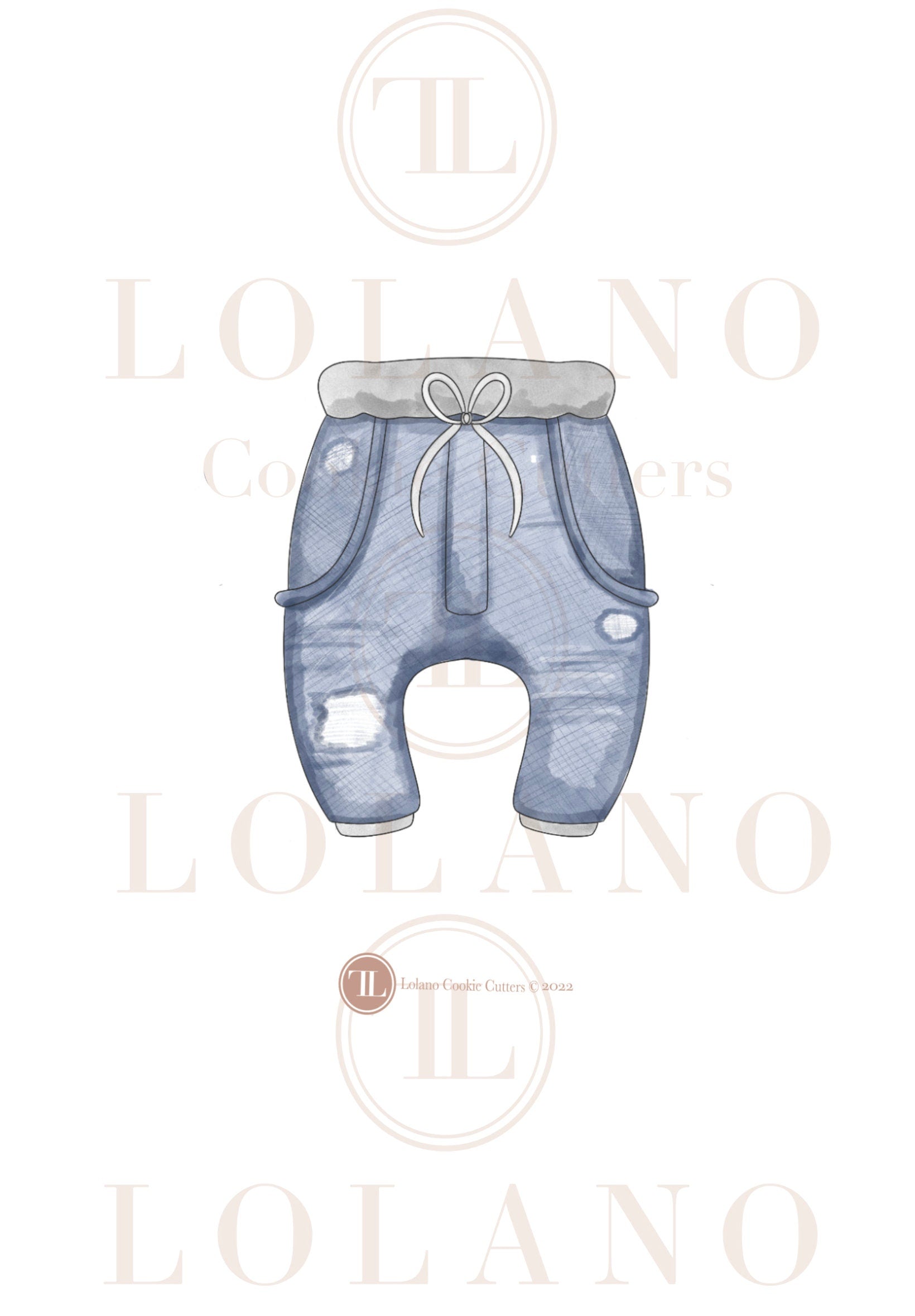 Baby Denim Joggers Cookie Cutter