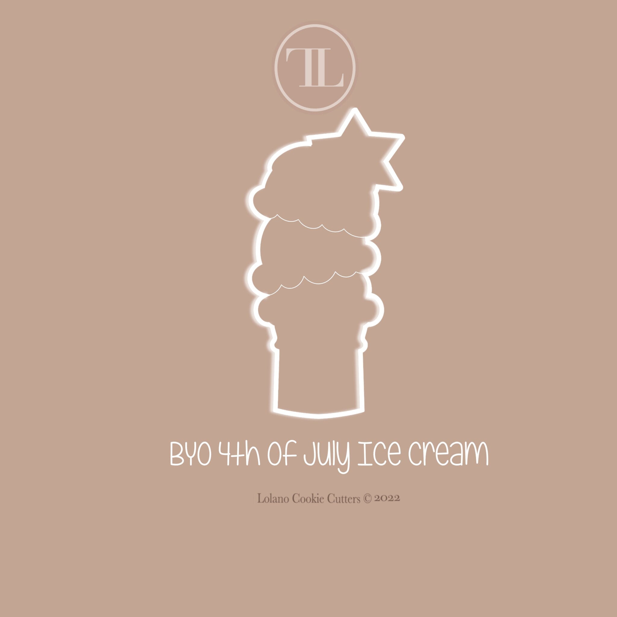 4th of July BYO Ice Cream Cookie Cutter (v1)