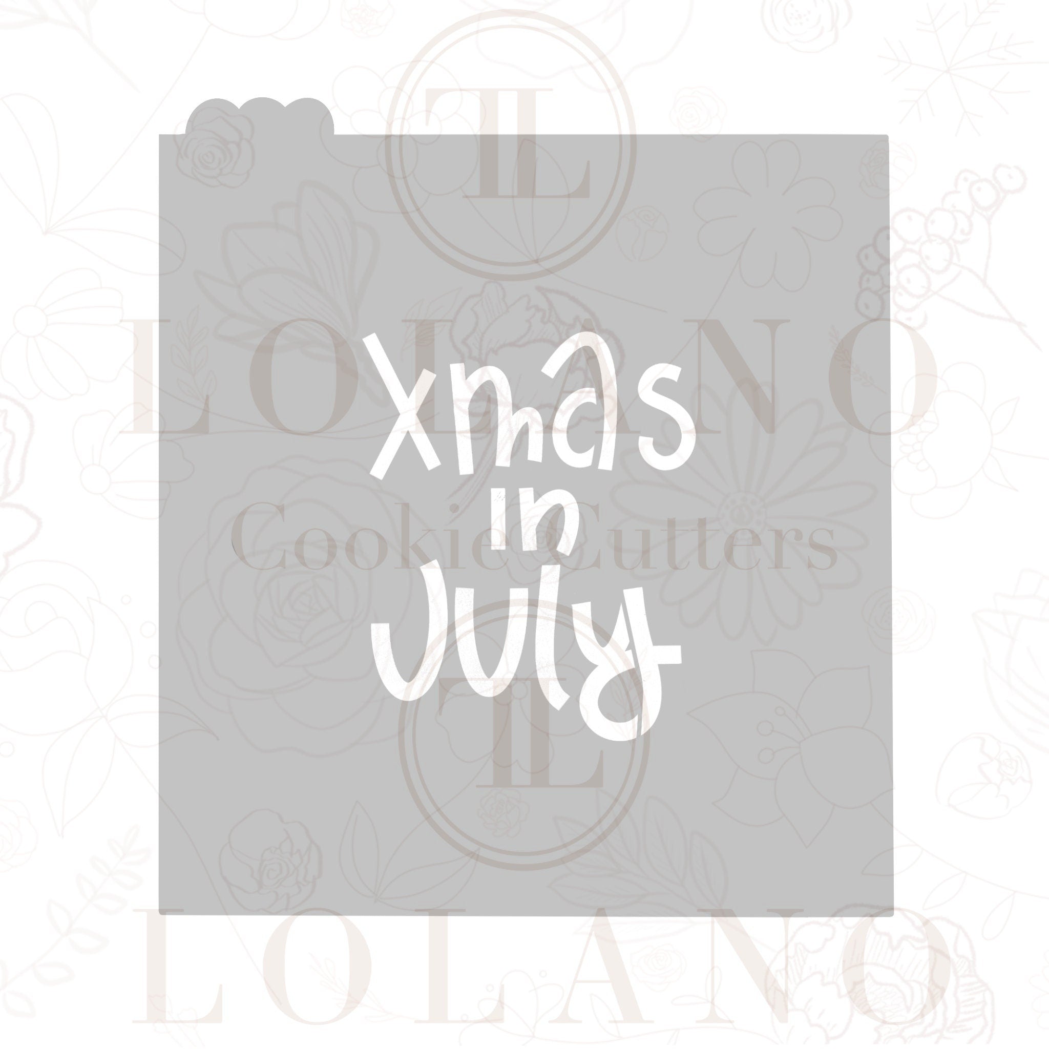 Christmas in July plaque and stencil set of 2