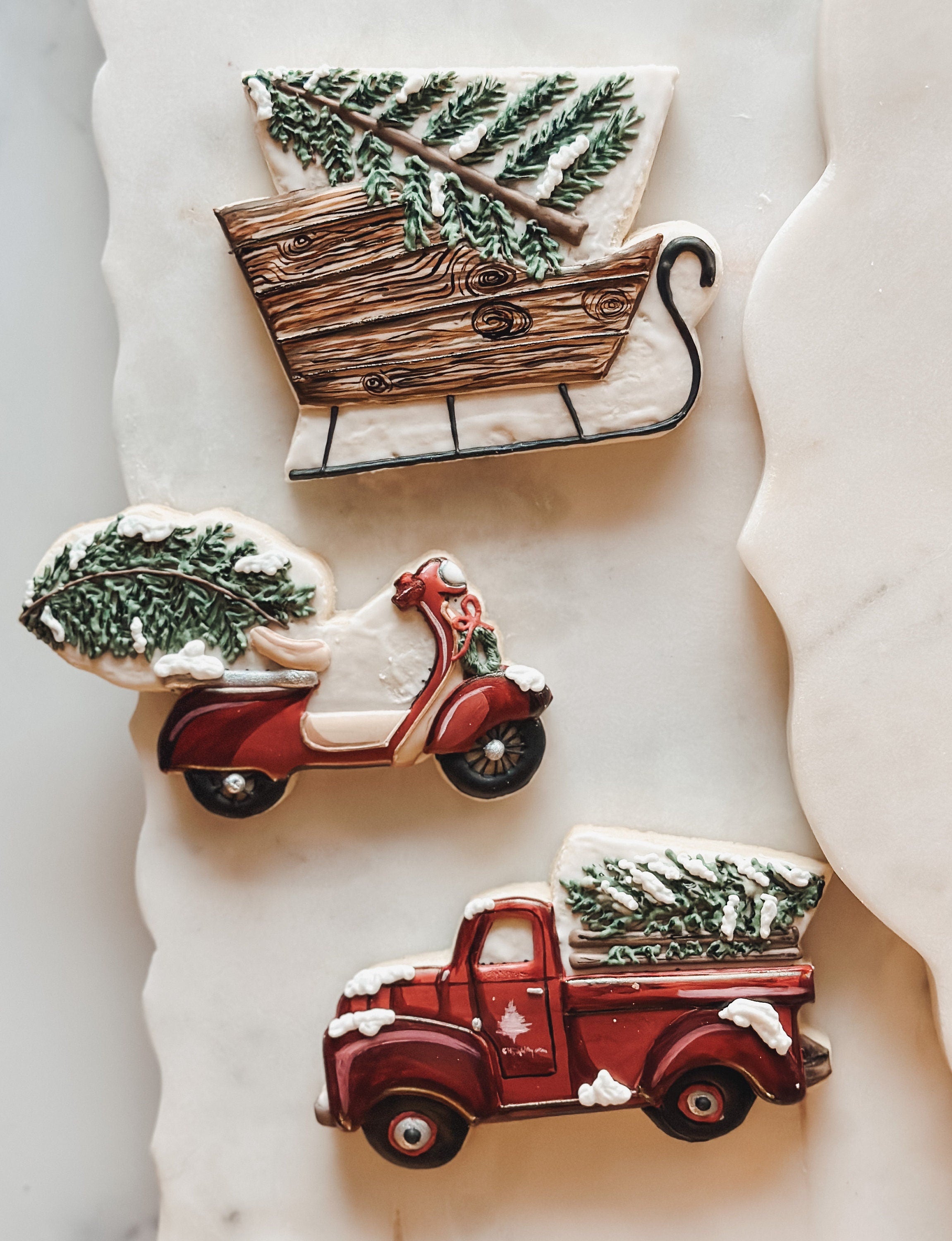 Christmas Truck / Scooter / Sleigh Cookie Cutters