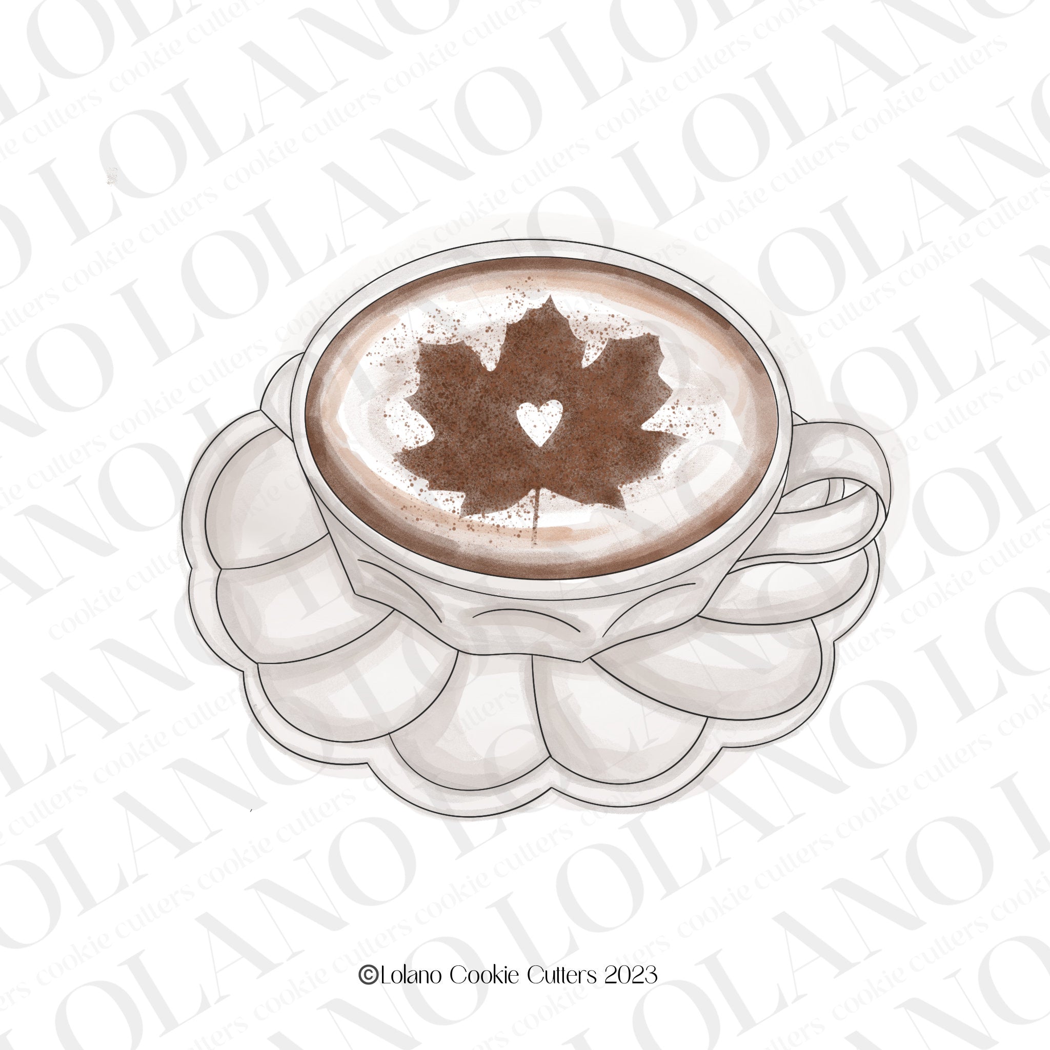 Fall latte cup cookie cutter
