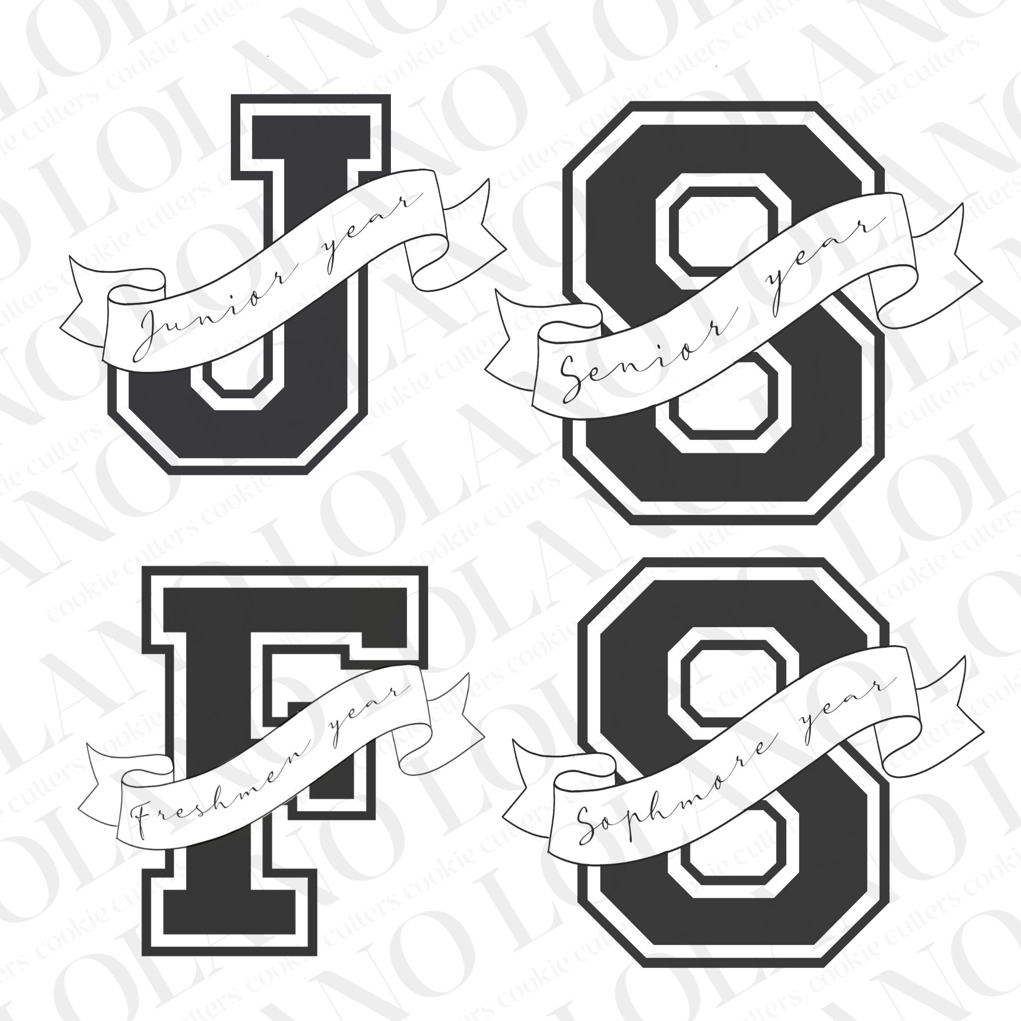 Back to school varsity letter cookie cutters