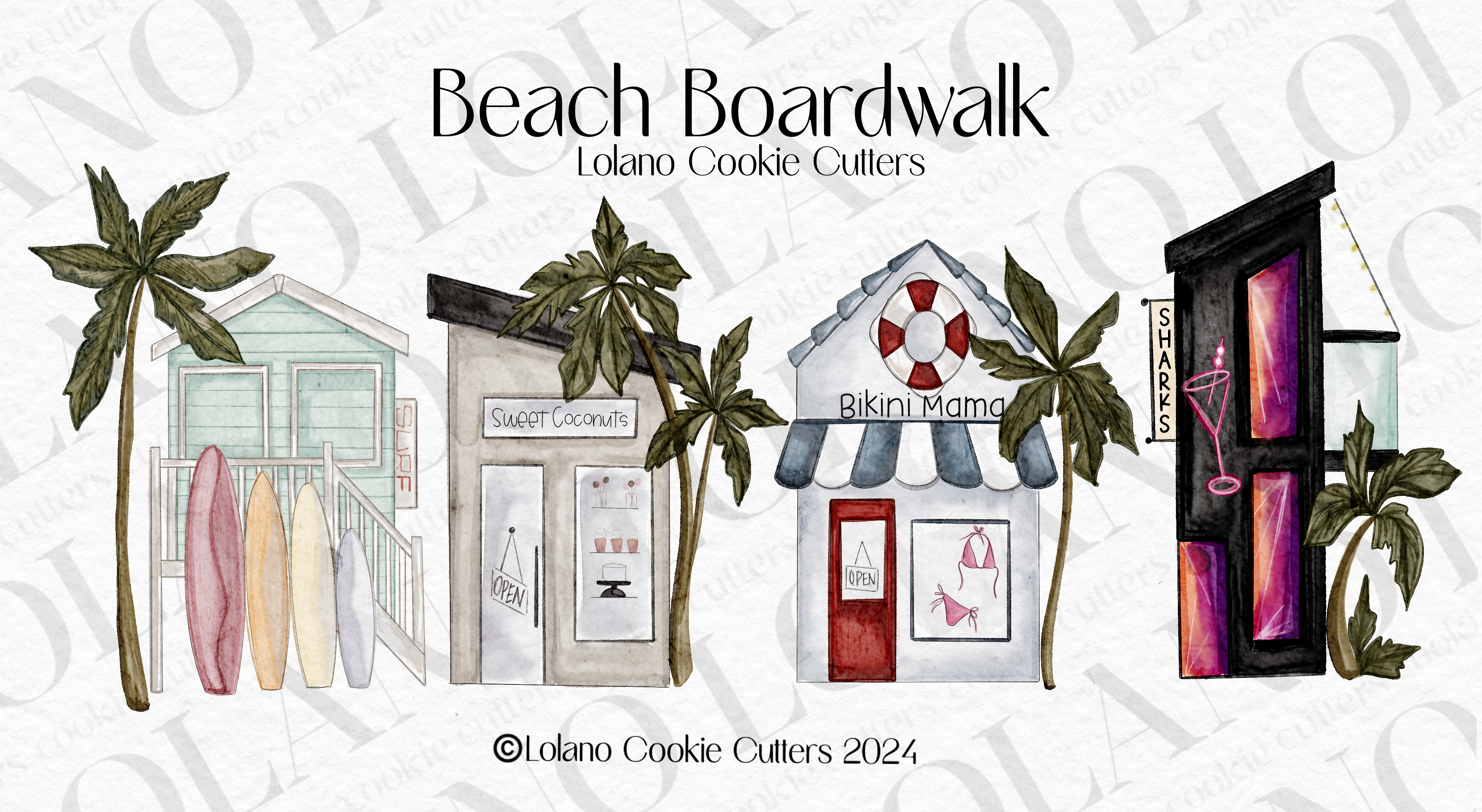 Beach Boardwalk Cookie Cutters