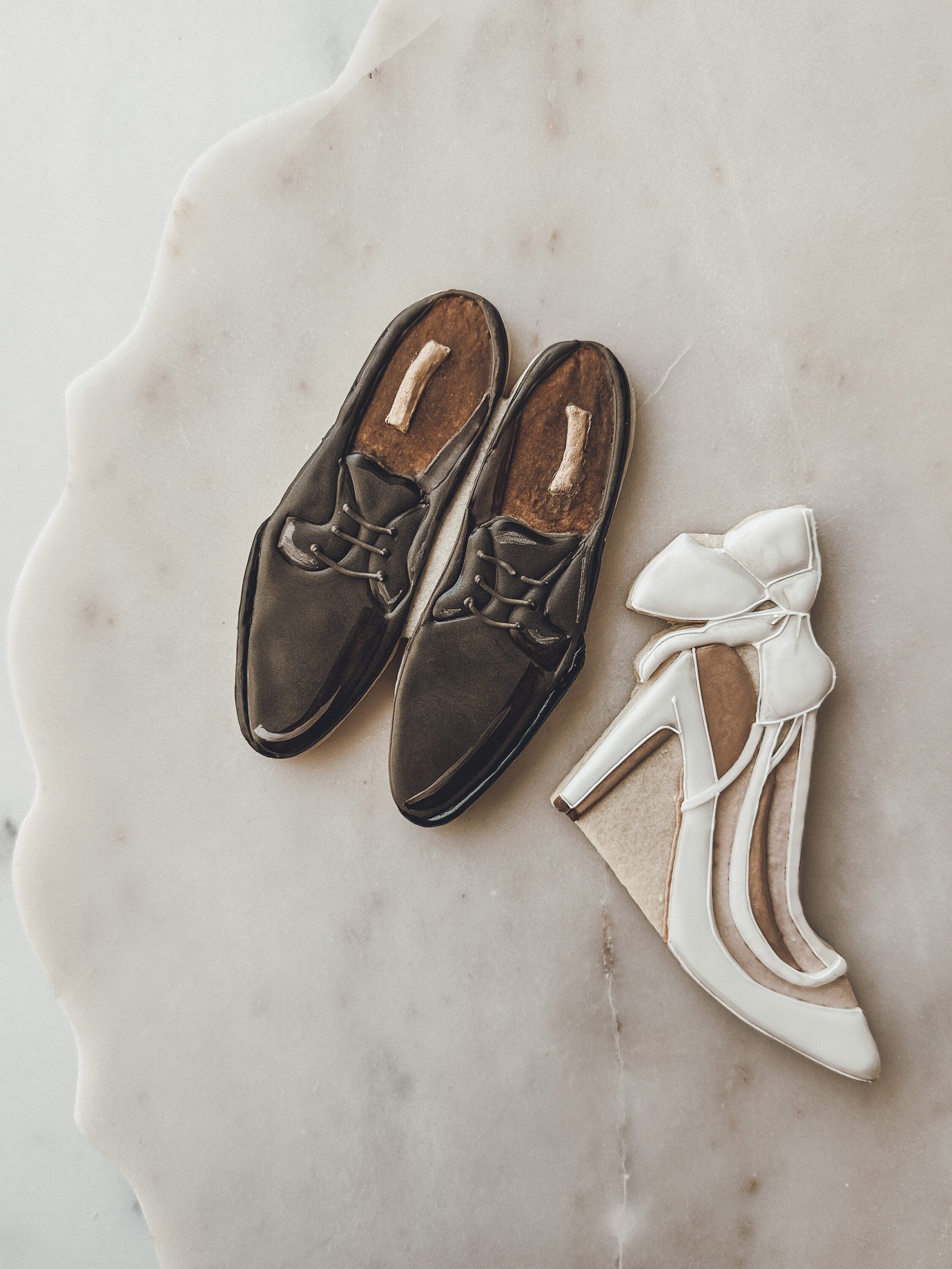 Bride and groom’s shoe cookie cutters