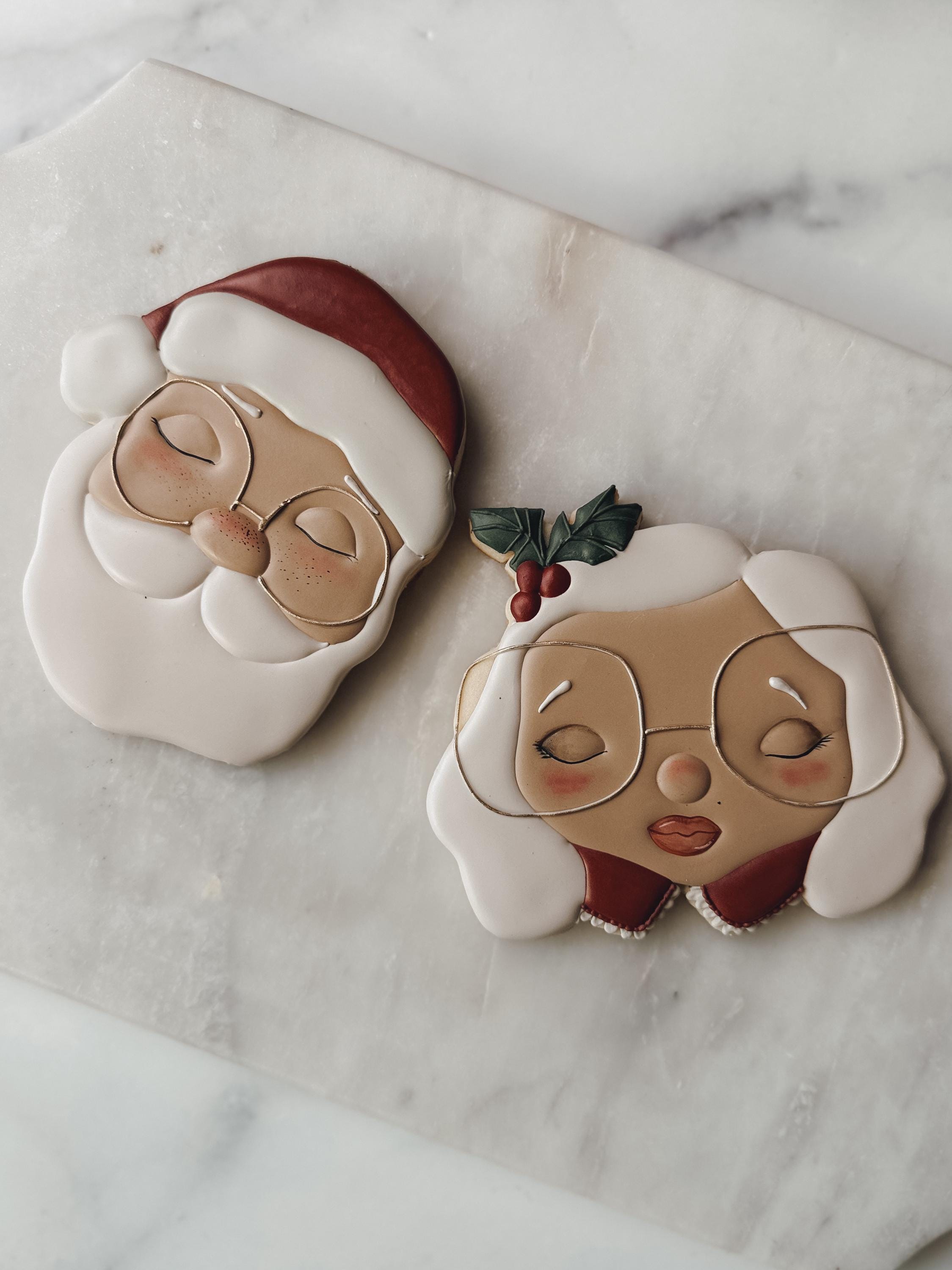 Cute Santa and Mrs. Claus Cookie Cutters – Lolano Cookie Cutters