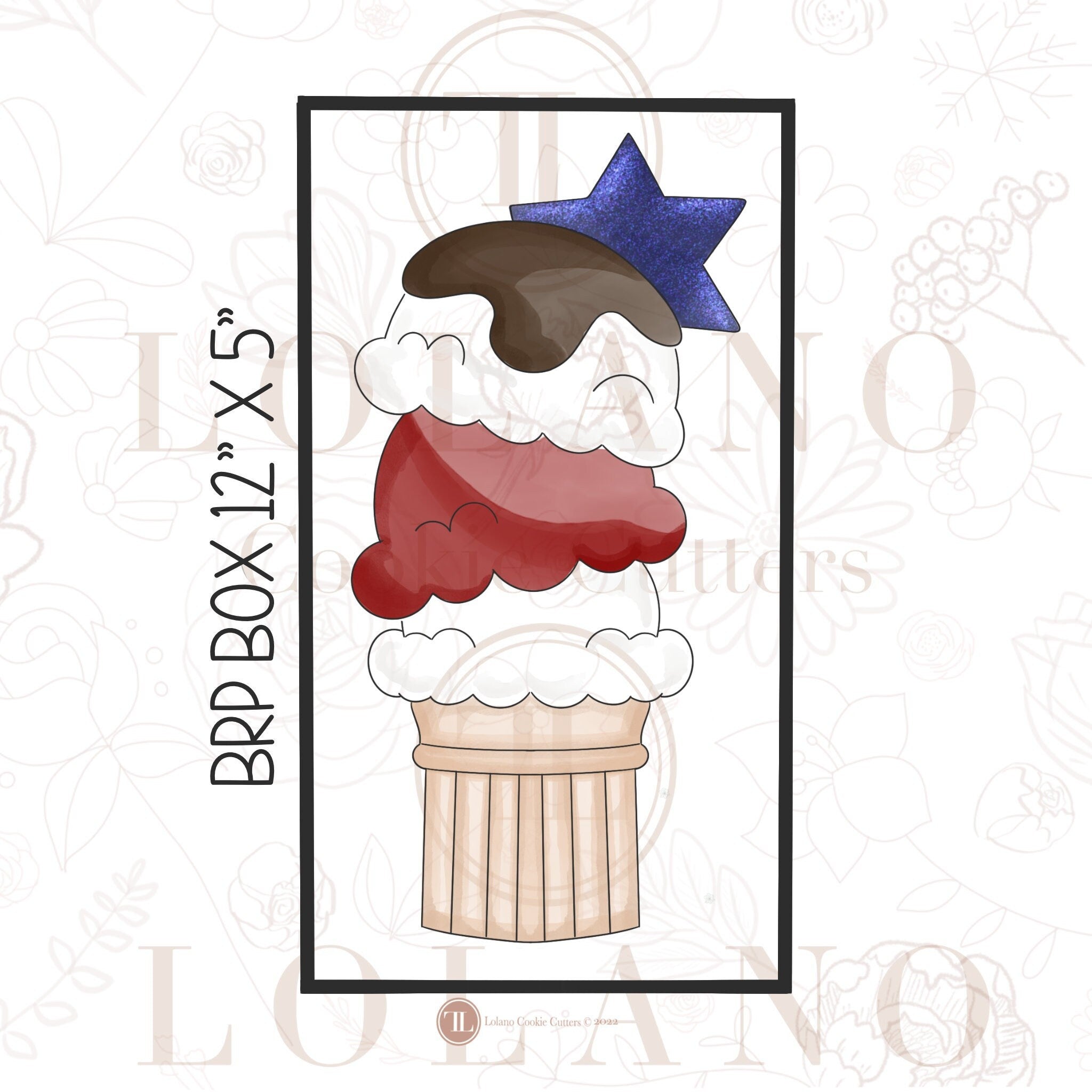 4th of July BYO Ice Cream Cookie Cutter (v1)