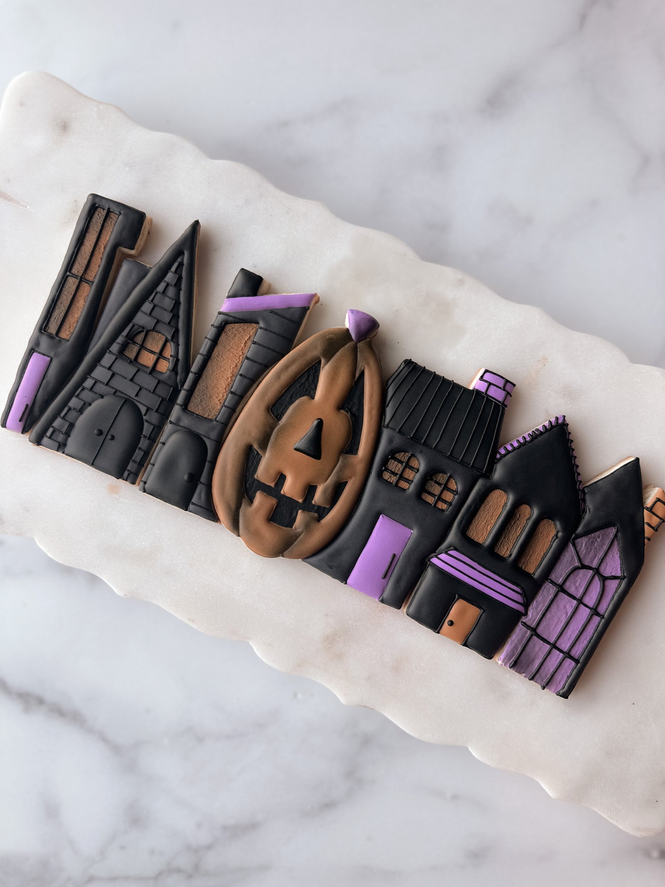 Haunted whimsical village cookie cutter set of 7